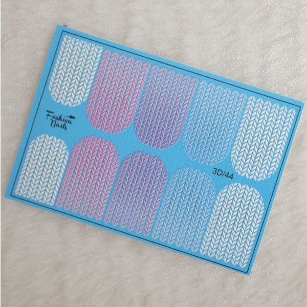 Fashion Nails Nail Wraps 3D-44