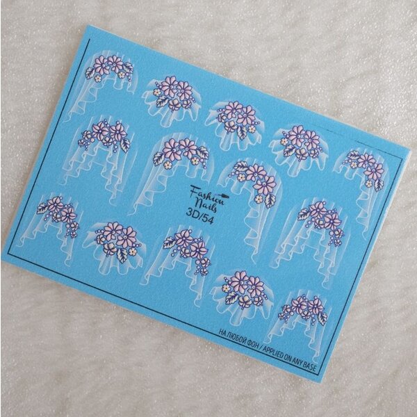 Fashion Nails Nail Wraps 3D-54