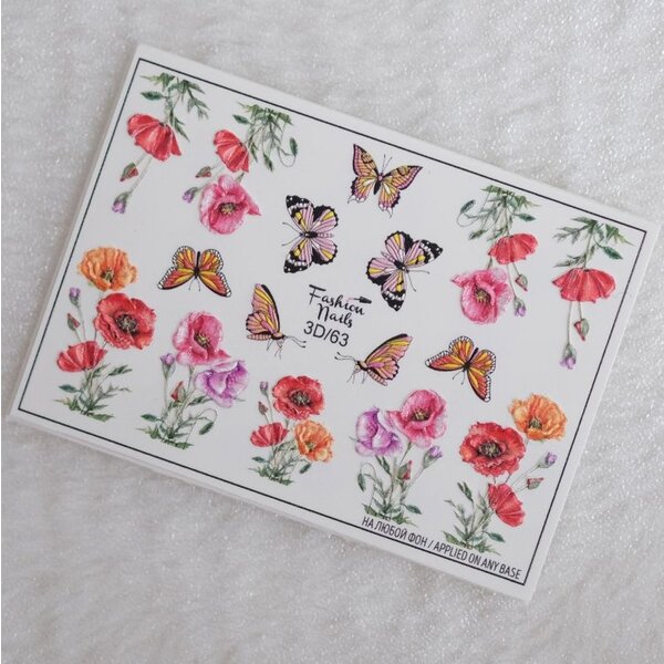Fashion Nails Nail Wraps 3D 63