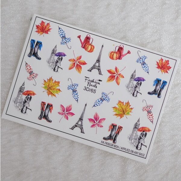 Fashion Nails Nail Wraps 3D 65