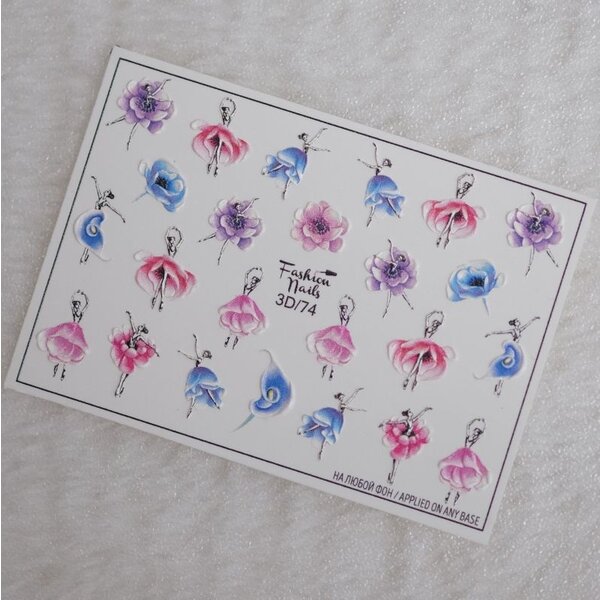 Fashion Nails Nail Wraps 3D 74