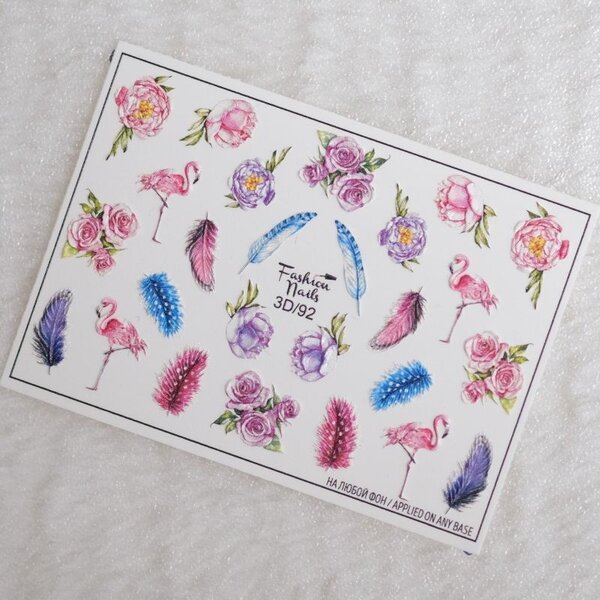 Fashion Nails Nail Wraps 3D 92