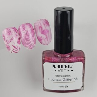 Stamping Lack 10ml 56 Fuchsia Glitter