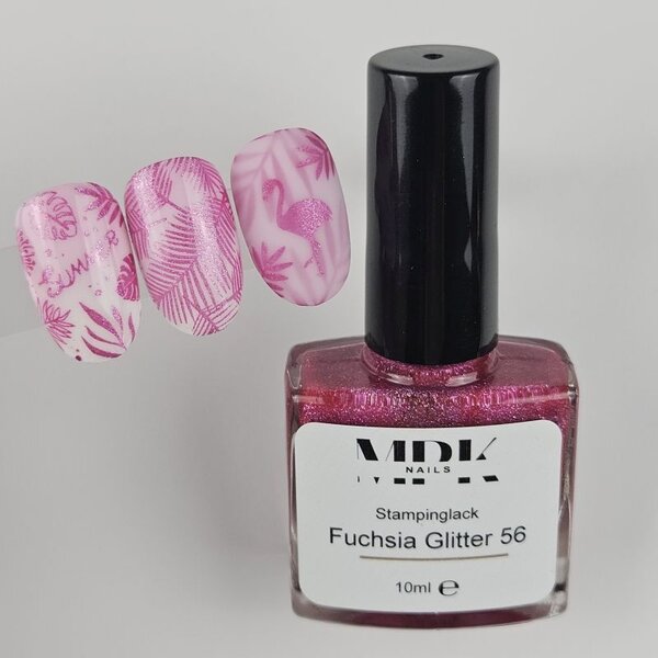 MPK Nails® Stamping Lack 10ml 56 Fuchsia Glitter