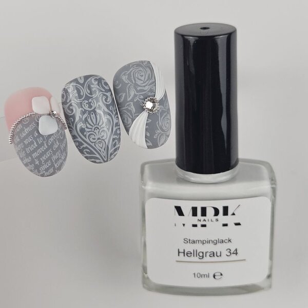 MPK Nails® Stamping Lack 10ml 34 Hellgrau
