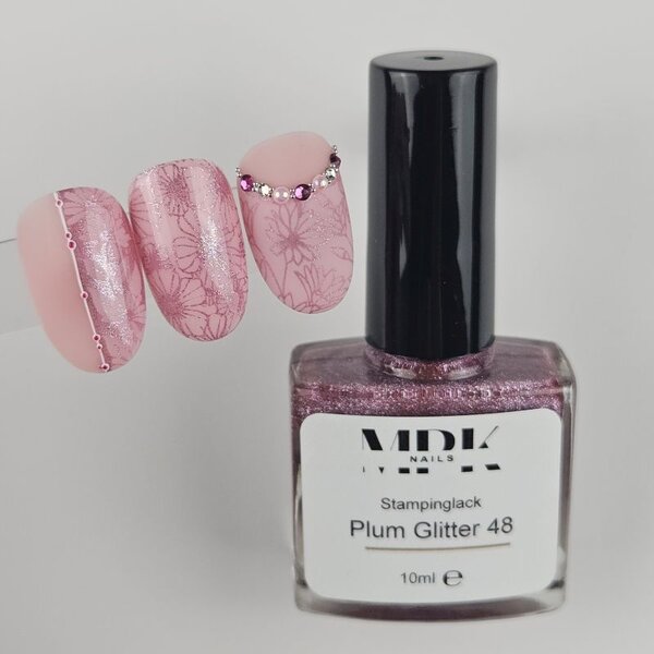 MPK Nails® Stamping Lack 10ml 48 Plum Glitter