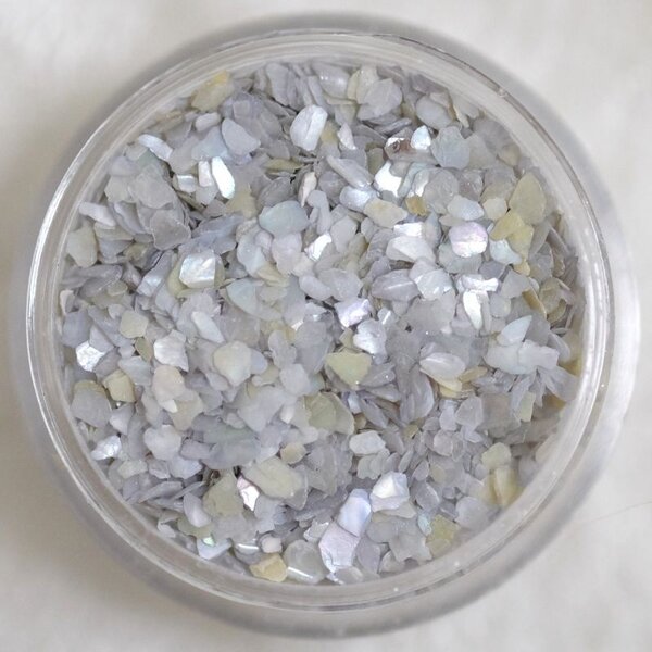 MPK Nails®  Nail Art Muschelsplitter 15) silbergrau