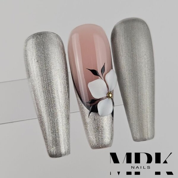 MPK Nails® Deluxe Farbgel 614 Metallic Ice Silver