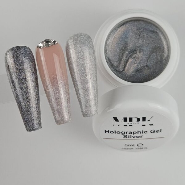 MPK Nails® Holographic Gel Silver