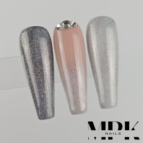 MPK Nails® Holographic Gel Silver