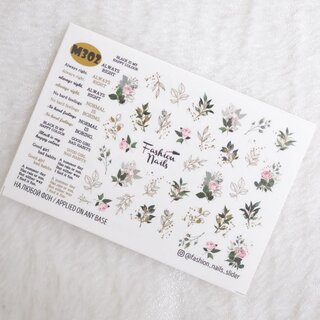 Nail Wraps metallic m302