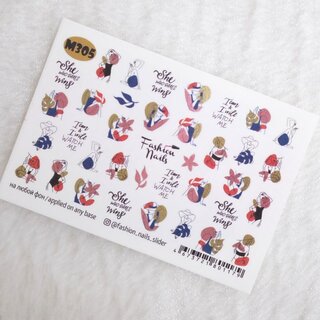 Nail Wraps metallic m305