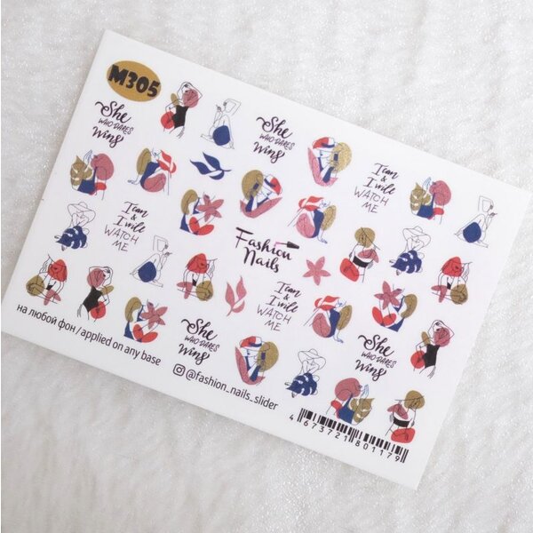 Fashion Nails Nail Wraps metallic m305