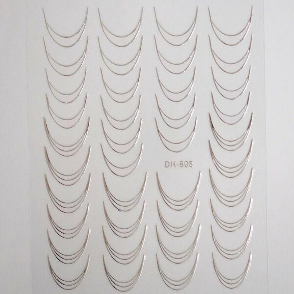 MPK Nails® Nail Sticker French silber B244