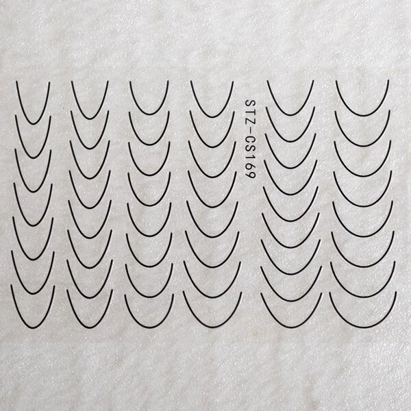 MPK Nails® Nail Sticker French schwarz B259