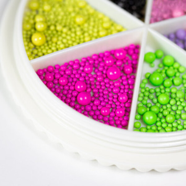 MPK Nails® Nail Art Kaviar im Rondell - Perlen Neon-Mix