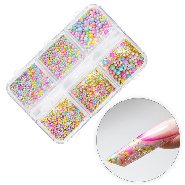 MPK Nails® Nail Art Kaviar - Perlen Pastell Mix