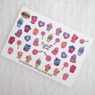 Nail Wraps metallic m191
