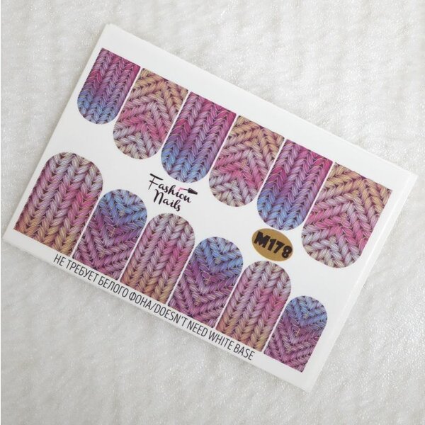 Fashion Nails Nail Wraps metallic m178