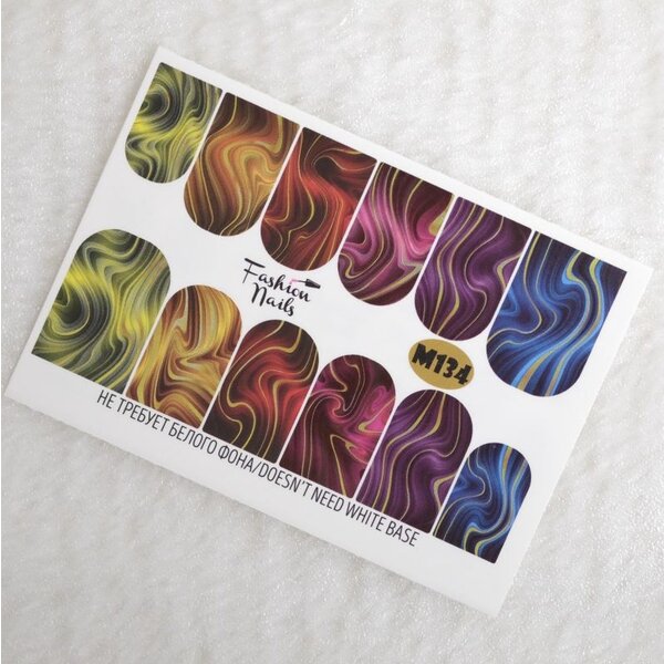 Fashion Nails Nail Wraps metallic m134