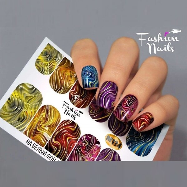 Fashion Nails Nail Wraps metallic m134