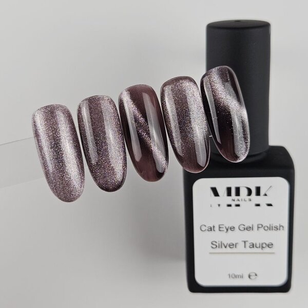 MPK Nails® Cat Eye Gel Polish Silver Taupe