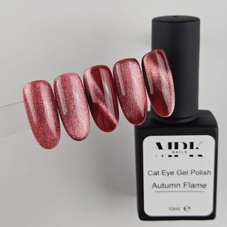 Cat Eye Gel Polish Autumn Flame