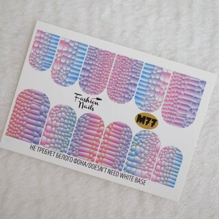 Nail Wraps metallic m77