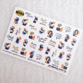 Nail Wraps metallic m304