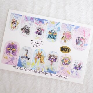 Nail Wraps metallic M71