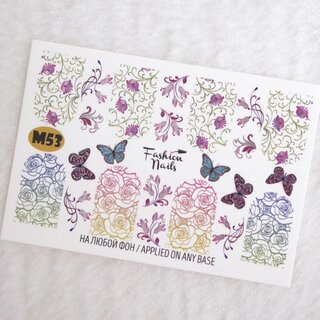 Nail Wraps metallic m53