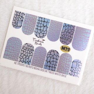 Nail Wraps metallic m28