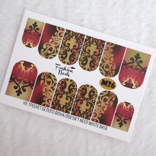 Nail Wraps metallic m26