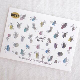 Nail Wraps metallic m247