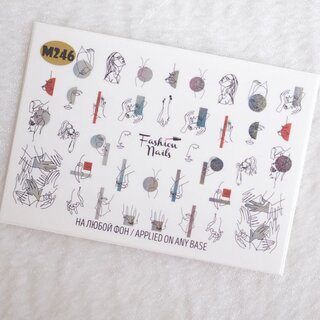 Nail Wraps metallic m246