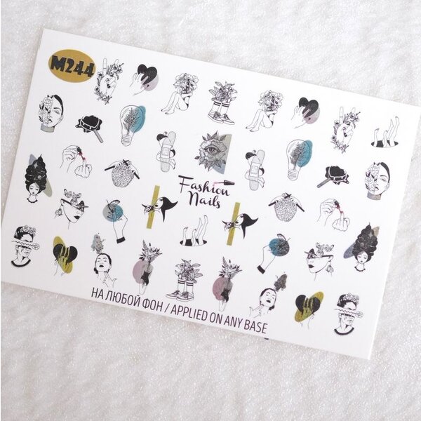 Fashion Nails Nail Wraps metallic m244