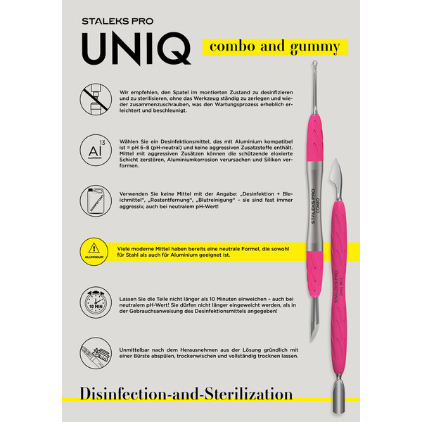 STALEKS Staleks Nagelhautschieber Cuticle Pusher mit Silikongriff UNIQ 10 TYP 2