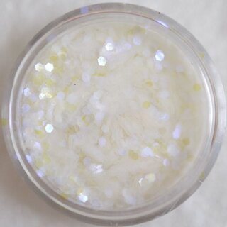 Glitter Pailletten klein 15 Weiß irisierend