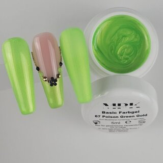 Basic Farbgel 67 Poison Green Gold