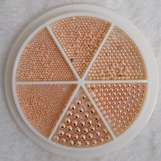 Nail Art Kaviar im Rondell - rosègold