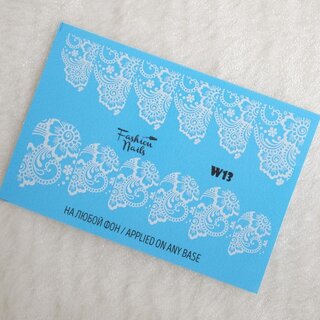 Nail Wraps Weisse Tresse W13