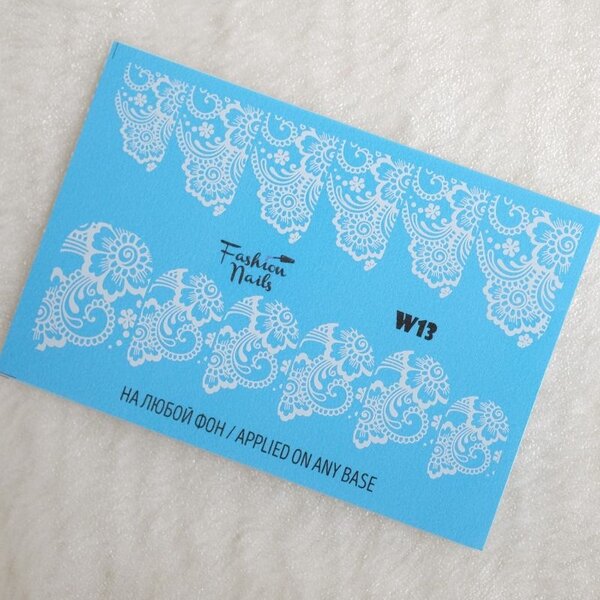 Fashion Nails Nail Wraps Weisse Tresse W13