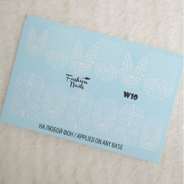 Fashion Nails Nail Wraps Weisse Tresse W10
