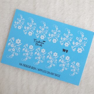 Nail Wraps Weisse Tresse W8