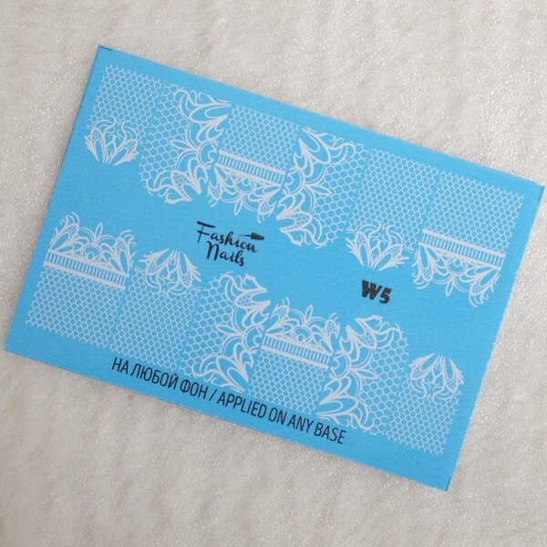 Fashion Nails Nail Wraps Weisse Tresse W5