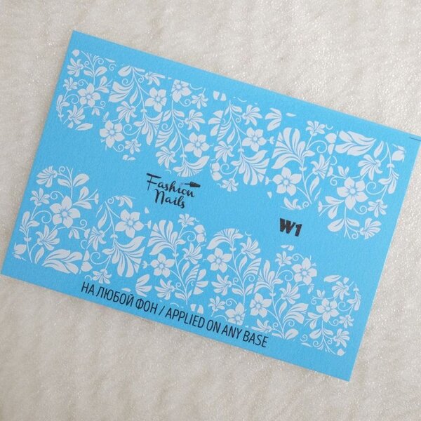 Fashion Nails Nail Wraps Weisse Tresse W1