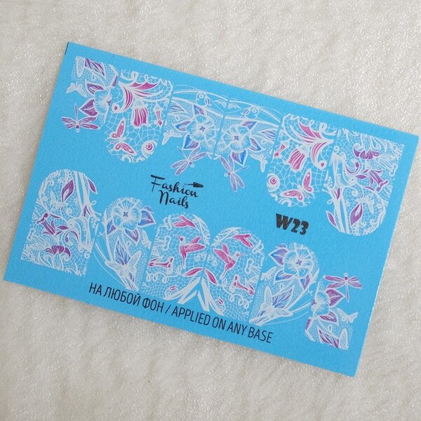 Fashion Nails Nail Wraps Weisse Tresse W23