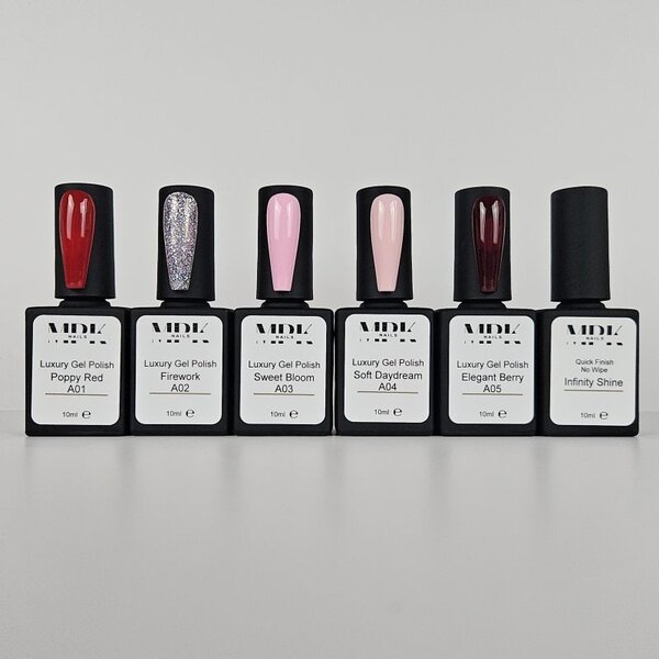 MPK Nails® 5x Luxury UV Nagellack + Infinity Shine