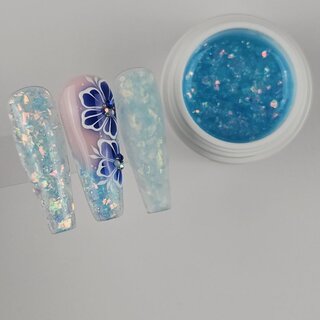Precious Glittergel 965 Golden Blue