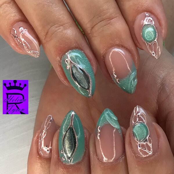 MPK Nails® Bright Cat Eye UV Nagellack Emerald Leaf
